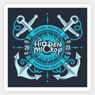 HMS Two-Anchor Nautical 2023 Edition T-Shirt (Aqua) Sticker